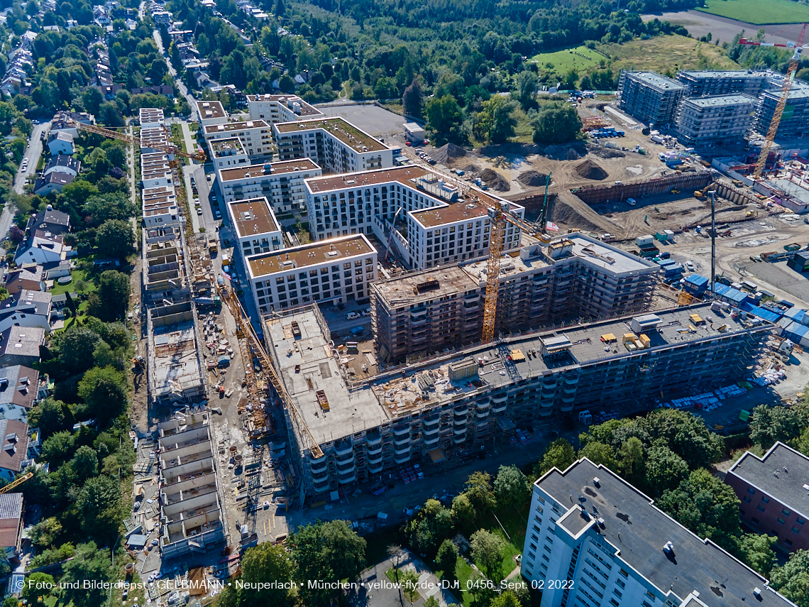 02.09.2022 - Baustelle Alexisquartier und Pandion Verde in Neuperlach 02.09.2022 - Baustelle Alexisquartier und Pandion Verde in Neuperlach